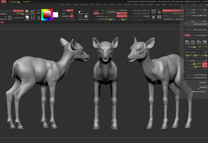 make 3d wild animal resin model with realistic fur and for 3d printing