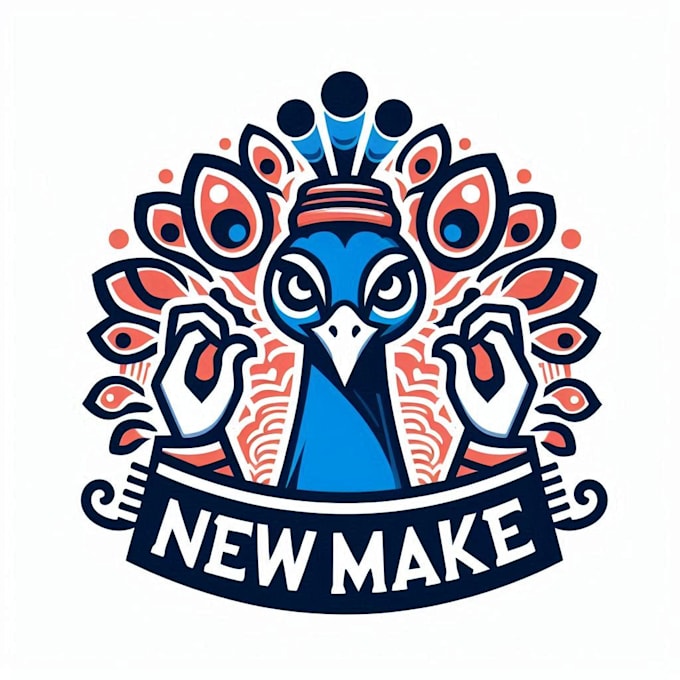 do make new style for peacock simple mascot logo design service