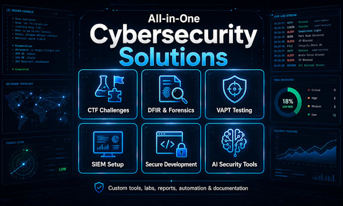 help with cybersecurity tasks, projects and ctfs