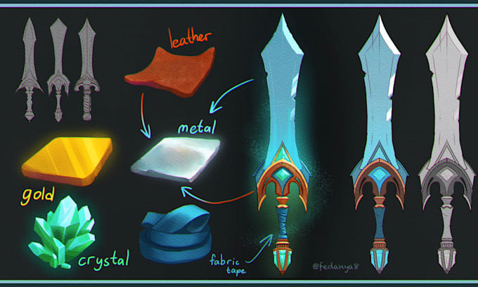 create game props, 2d items, assets, objects for you