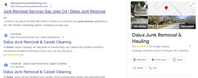 highly SEO optimized gmb for your junk removal business