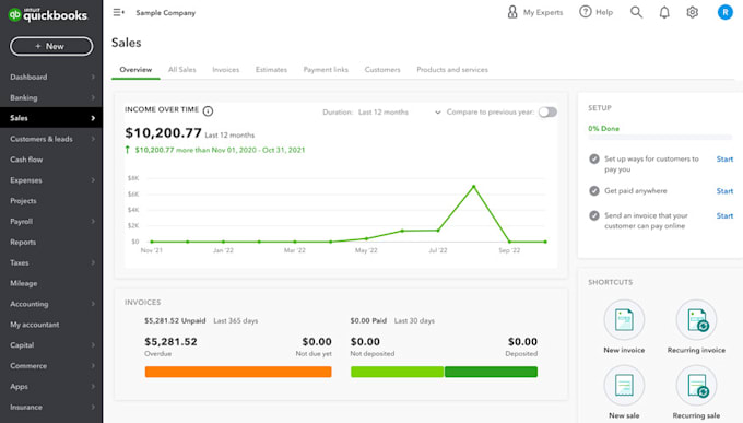 do accounting and bookkeeping using quick books online