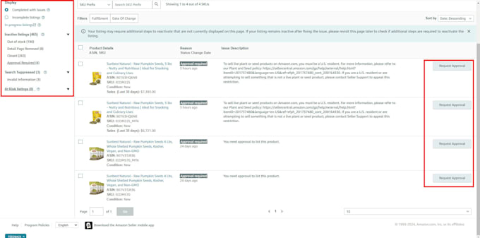resolve amazon listing variation errors, suppressed issues and inactive listings