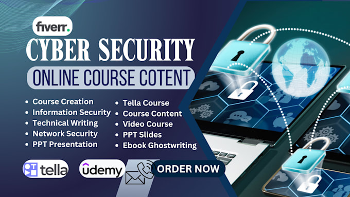 do online course on cyber security, technical writing, tella course, ppt slides