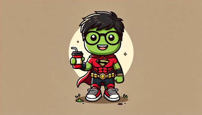 design a 2d vector cartoon character for you