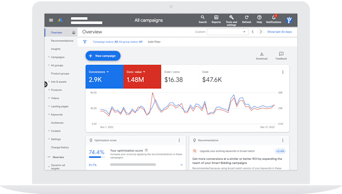 setup and optimize google ads campaign