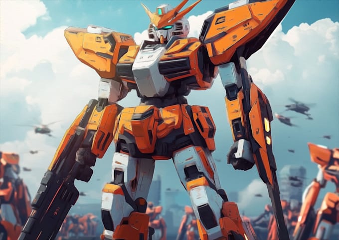 draw custom robot, mecha, character