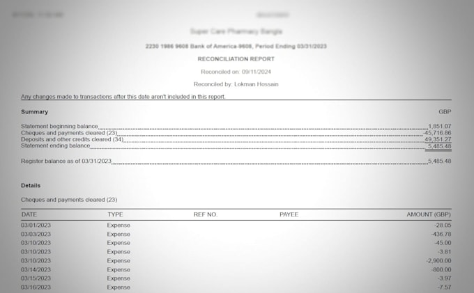 do quickbooks clean up, catch up, make reconciliation