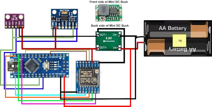 design arduino, esp32, iot circuit and programming