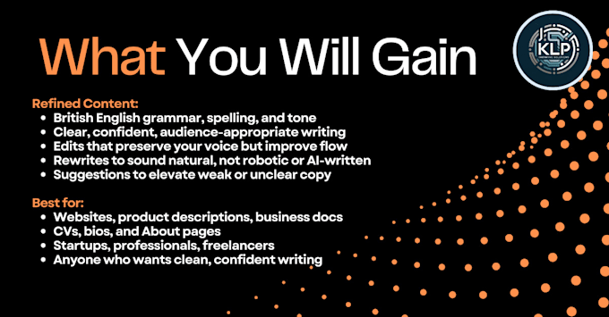 be your content and copy specialist