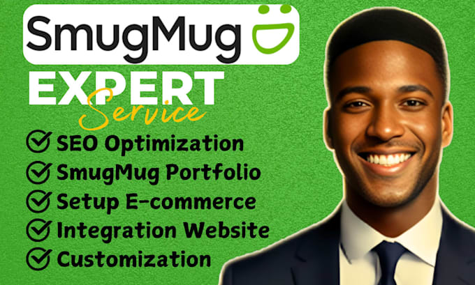 build smugmug portfolio, showit, e commerce integration and seo optimization