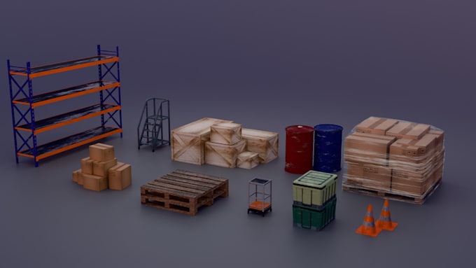 make 3d assets and props for unity and unreal