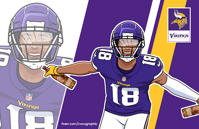 do sport player cartoon portrait illustration from photo