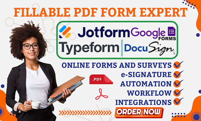 online booking esigning forms via jotform typeform docusign google form boldsign