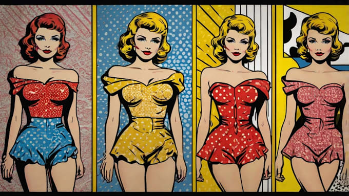 create a retro pop art roy lichtenstein style