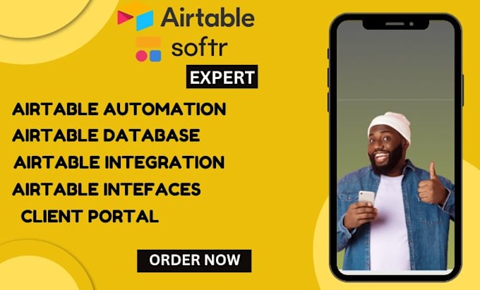 build airtable, airtable automation, optimize, softr website, database and scrip