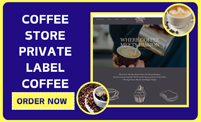 design coffee store coffee website private label coffee coffee dropshipping