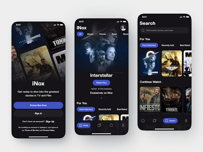 develop series streaming app, live streaming app, music streaming app, chat app