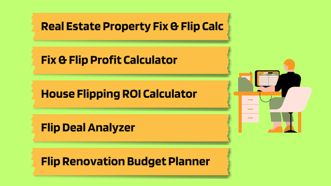 create real estate, fix and flip, cash flow and mortgage calculators