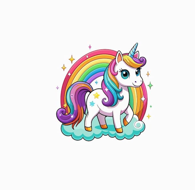 design high quality unicorn logo with my fastest delivery