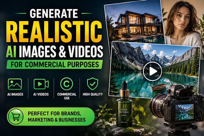 generate realistic ai images and videos for commercial purposes