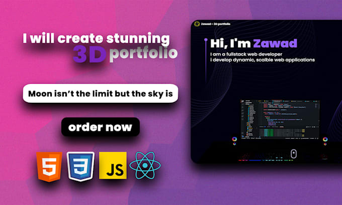create 3d portfolio to showcase your talent