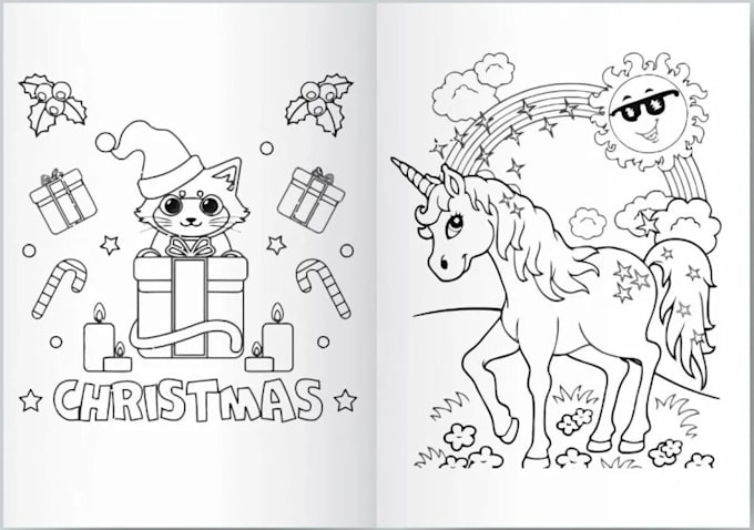 create kids coloring book cover kids activity book interior cover design