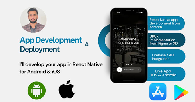 do ai mobile app development as react native, flutter developer, IOS developer