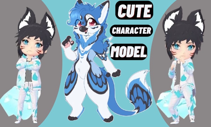create 3d cute character model 3d character design 3d carton for games streaming