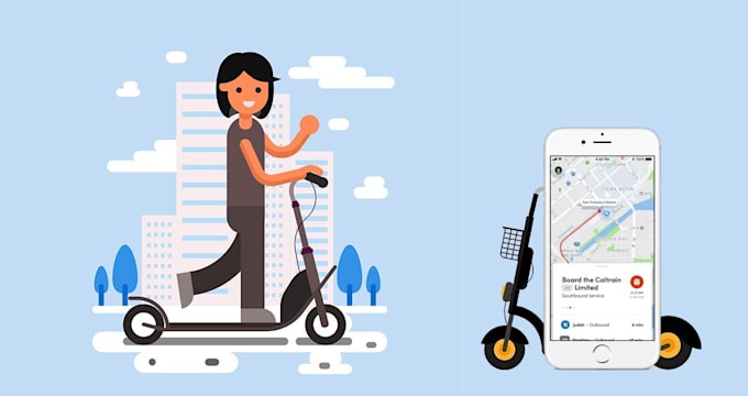 build on demand e scooter app, e bike app, ridesharing app, booking app