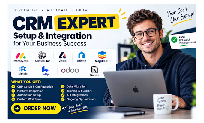 setup mondaycom servicetitan attio brivity sugar nimble lofty crm odoo notion
