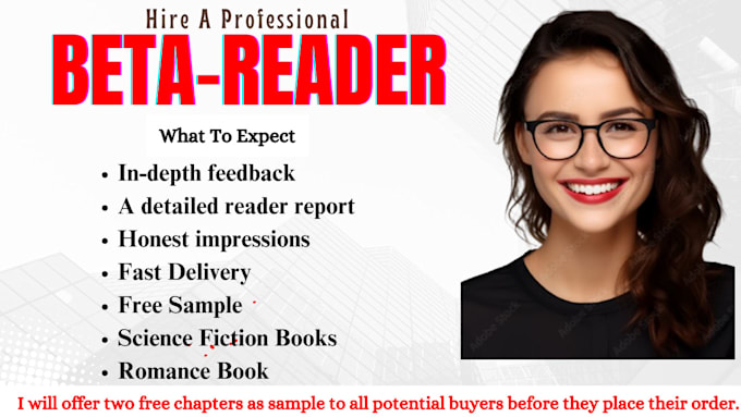 be your beta reader for all your romance and science fiction books