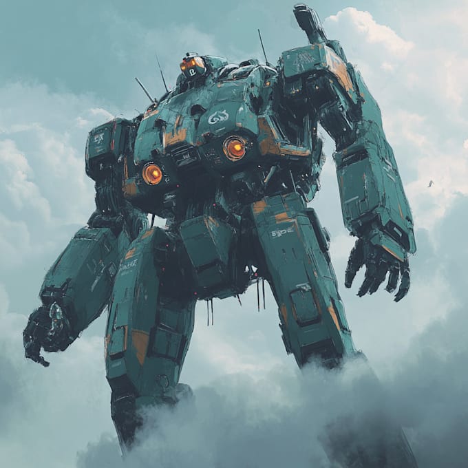 make mecha robot gundam illustrations