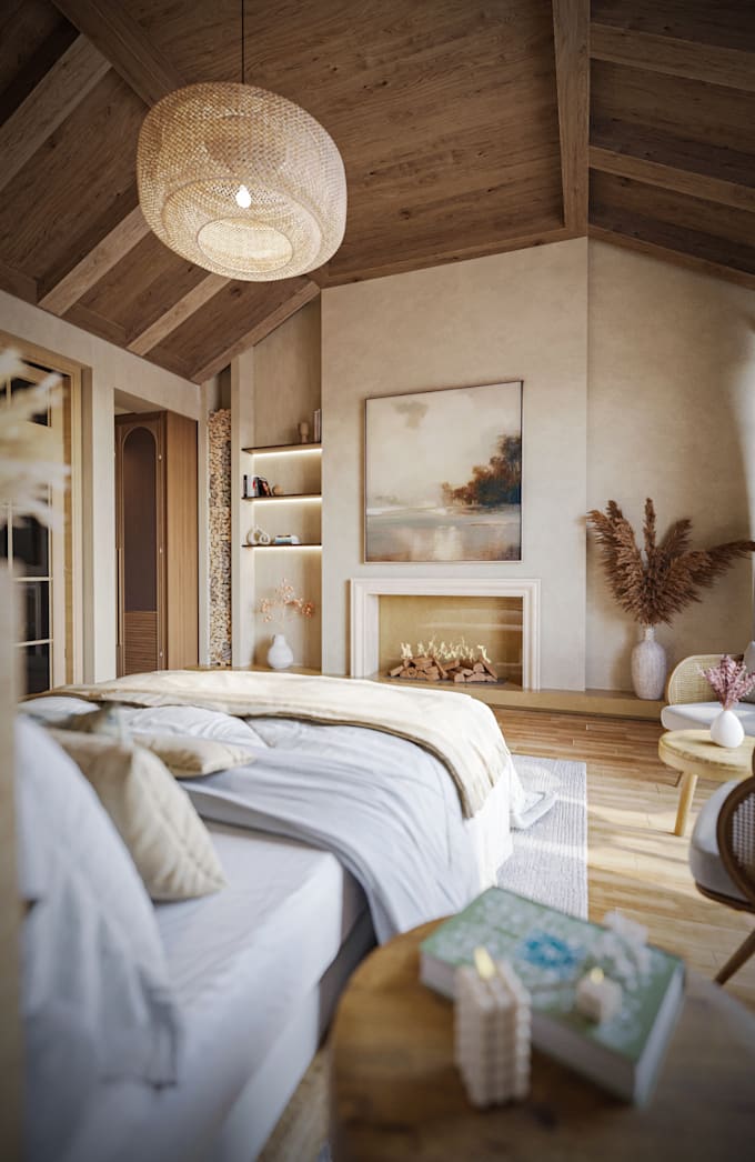 create bedroom interior design and realistic 3d renderings