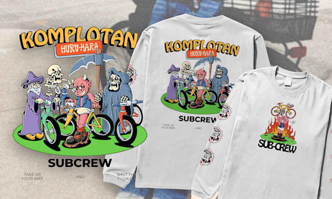 create unique illustration vintage cartoon for your brand