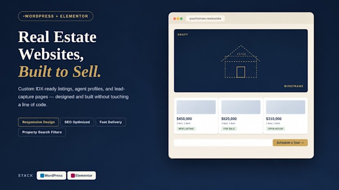 create and design real estate idx website for agents, realtors, and brokers