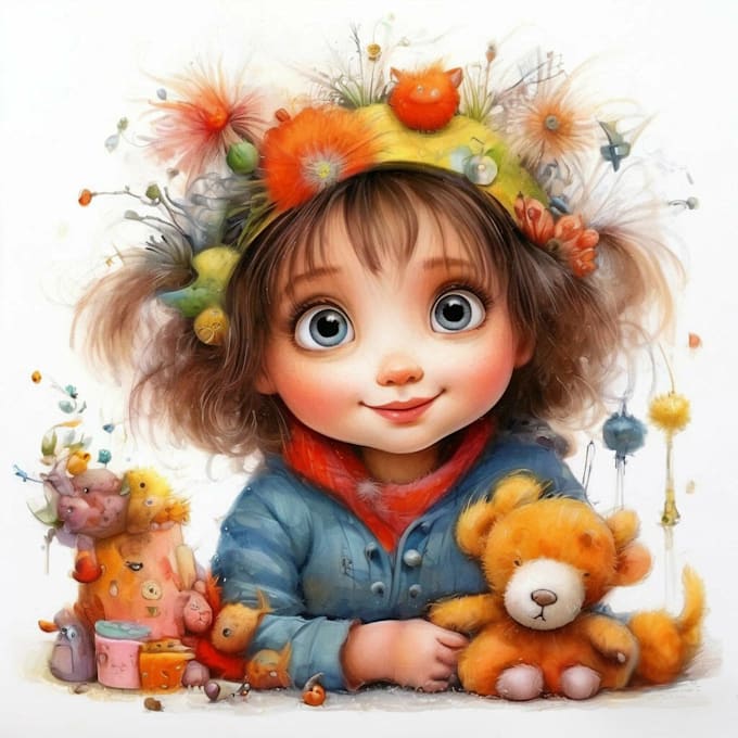 ai children story book illustration