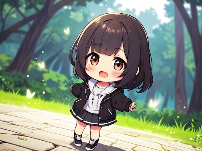draw your character into cute chibi illustration