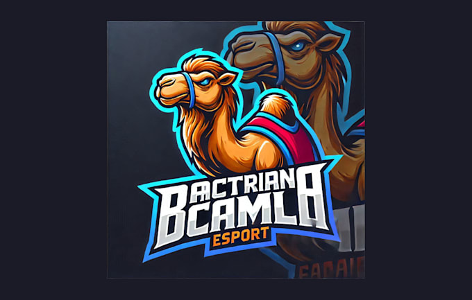 do unique bactrian camel mascot logo with free source file