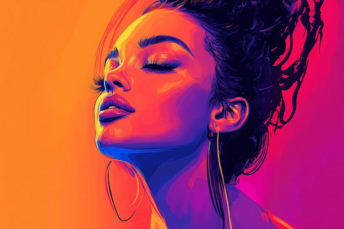 draw creative portrait vector art