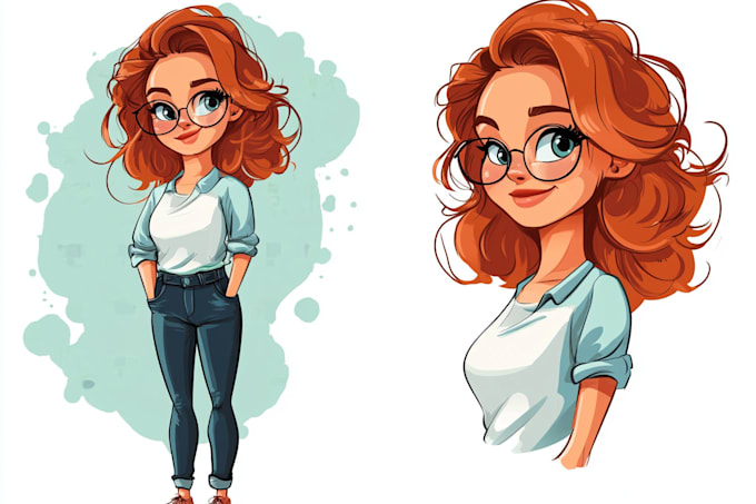 draw cartoon vector portrait or illustration