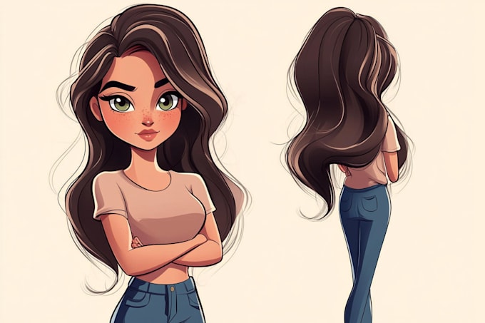 create cartoon character or avatar in vectors