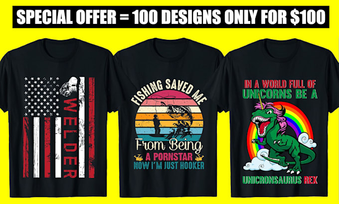 create unique custom t shirt design and bulk t shirt design