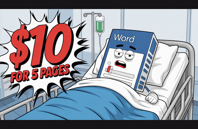 design, edit, do formatting for your word document, free proofread, conversion