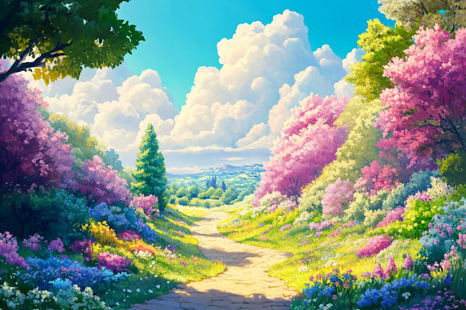 create fantasy landscape concept art