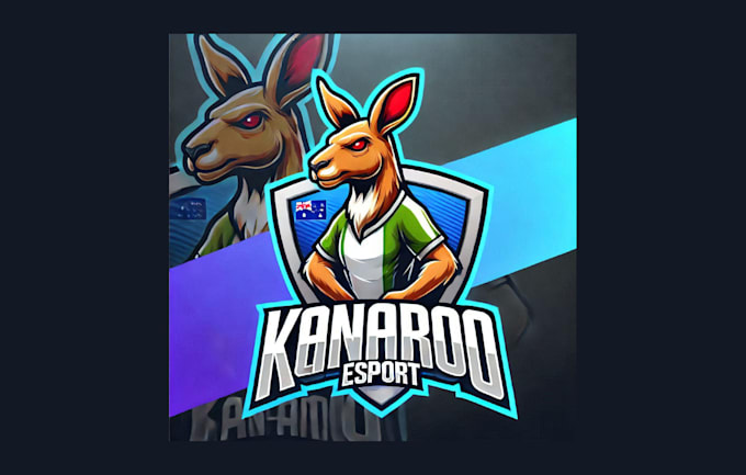 design amazing kangaroo mascot logo with express delivery