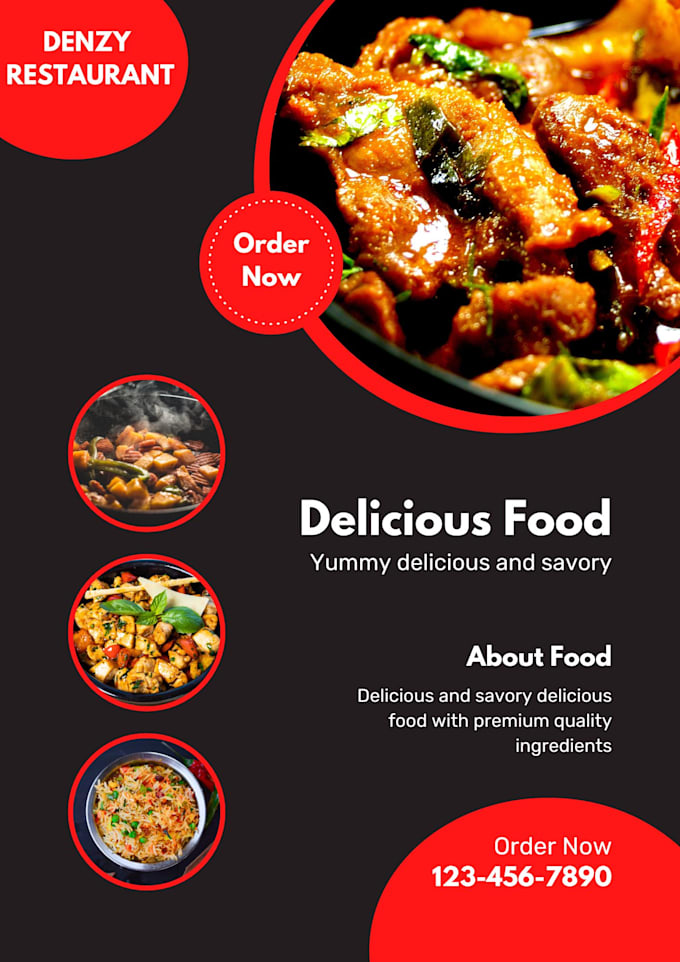 design restaurant and food menu, poster, flyer, brochure