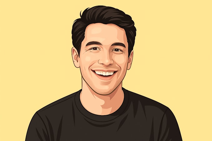 draw potrait custom vector cartoon