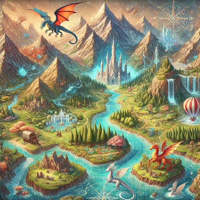 make a custom map for fantasy, scifi, book