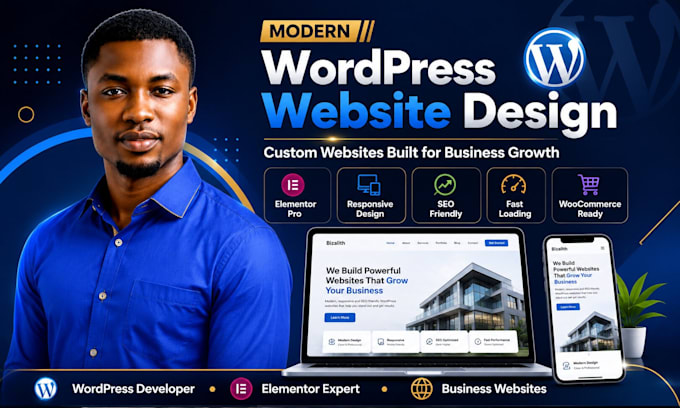 build wordpress website, custom wordpress website, business website development